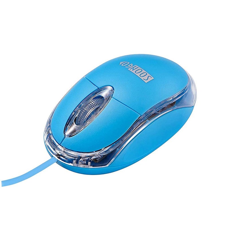 SOON GO Kids Mouse 2 Pack [Pink Blue] for Laptop Mini USB Optical Wired Mice fit for Kids Girls Lady use Compatible with Computer Laptop PC Desktop Windows 7/8/10/XP Vista and Mac - Image 3
